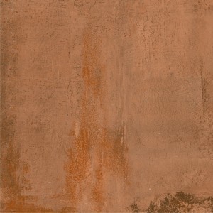 Feinsteinzeug Terrassenplatte Metallic Copper, 100x100 cm, matte Glasur.