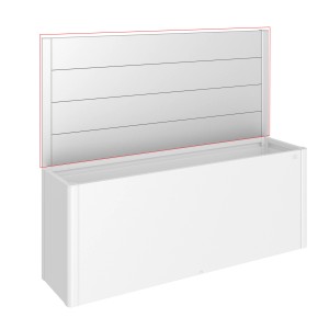 Biohort Sichtschutz Hochbeet, 91 cm hoch, Silber-Metallic, als Wind- und Blickschutz.