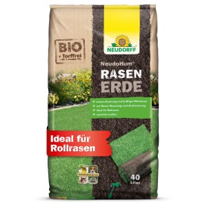 Sack Neudorff NeudoHum Rasenerde, 40 l, torffrei, für Rasenneuanlage und -ausbesserung.
