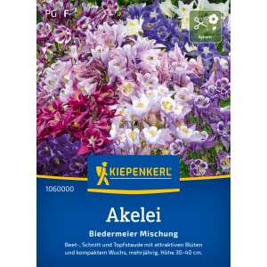 Kiepenkerl Akelei Biedermeier Mischung Blumensamen mit mehrfarbigen Blüten.