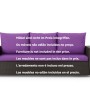 Violettes Gartenkissen-Set (150x60x50 cm) für Polyrattan-3-Sitzer-Gartensofa.