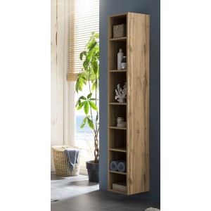 Held Möbel Seitenregal Pisa, 25 cm breit, Wotaneiche Dekor, Badmöbel