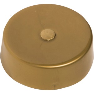 Goldener Verteilerbaldachin (Ø 66mm) für Lampeninstallation mit abnehmbarem Deckel.