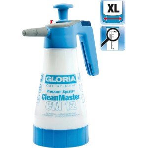 Gloria Drucksprühgerät CleanMaster CM 12, 1,25 l, mit verstellbarer Düse für Garten und Reinigung.