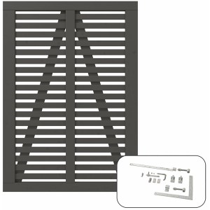 Plus Holz Einzeltor Harmoni Nadelholz Umbragrau 100 cm x 140 cm