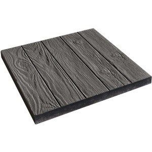 Häusler Woodstone Platte, naturgrau, 50x50 cm. Terrassenplatte mit täuschend echter Holzoptik.