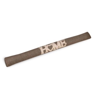 Beautissu Tuuli Zugluftstopper, 120cm, braun, mit "HOME" Schriftzug. Türstopper für den Innenbereich.