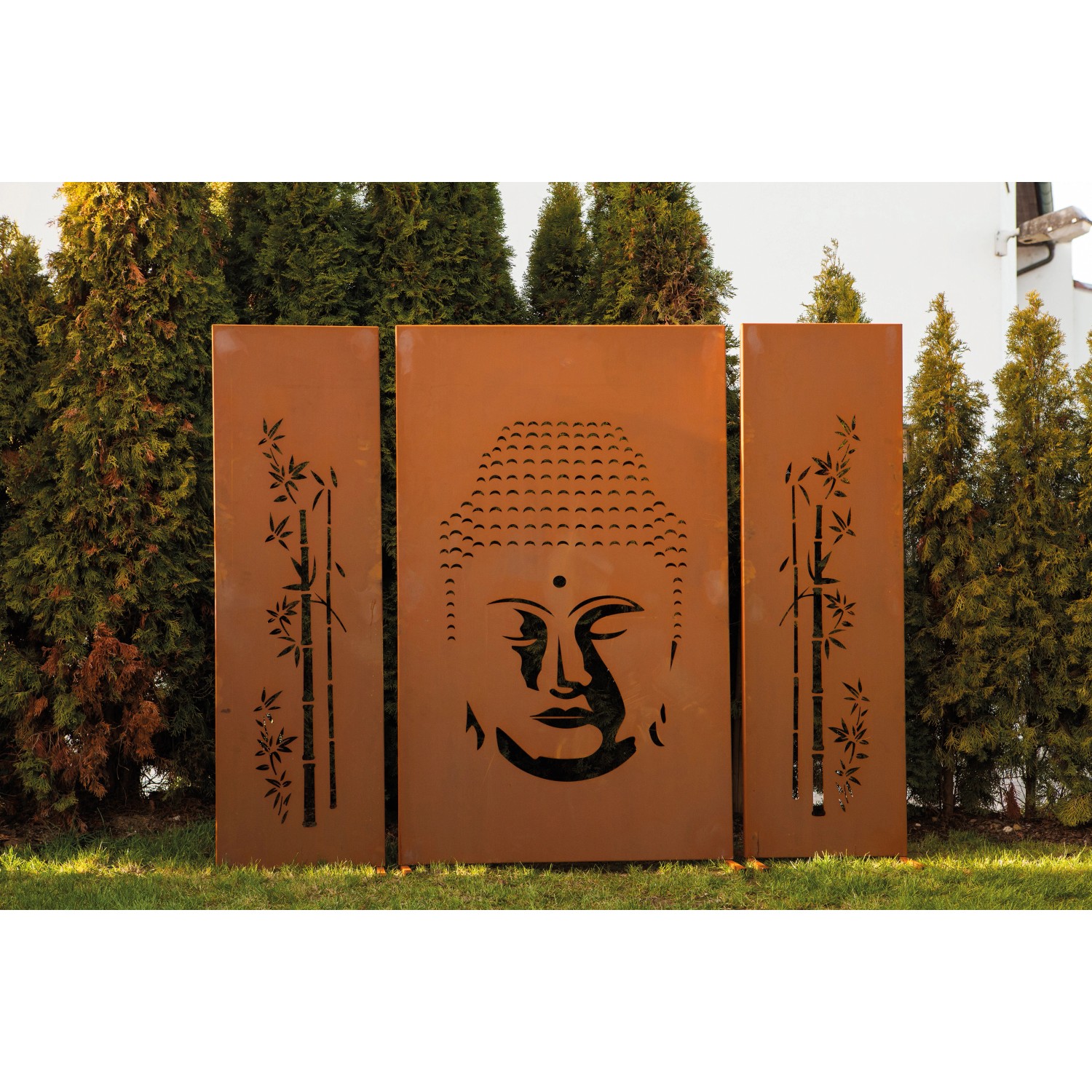 Ferrum Art Sichtschutzwand Buddha Rost Kaufen Bei OBI