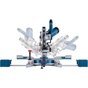 Bosch Professional GCM 305-216 D Kapp- und Gehrungssäge mit Zubehör und Neigungsfunktion.