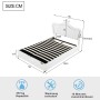 okwish Polsterbett 140x200cm mit Hydraulischem Stauraum LED Kinderbett Weiß ohne Matratze_5