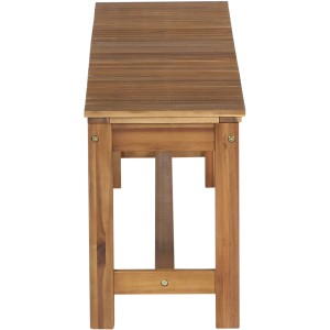 Siena Garden Tennisbank Falun, 2-Sitzer aus Akazie, beige, Seitenansicht.