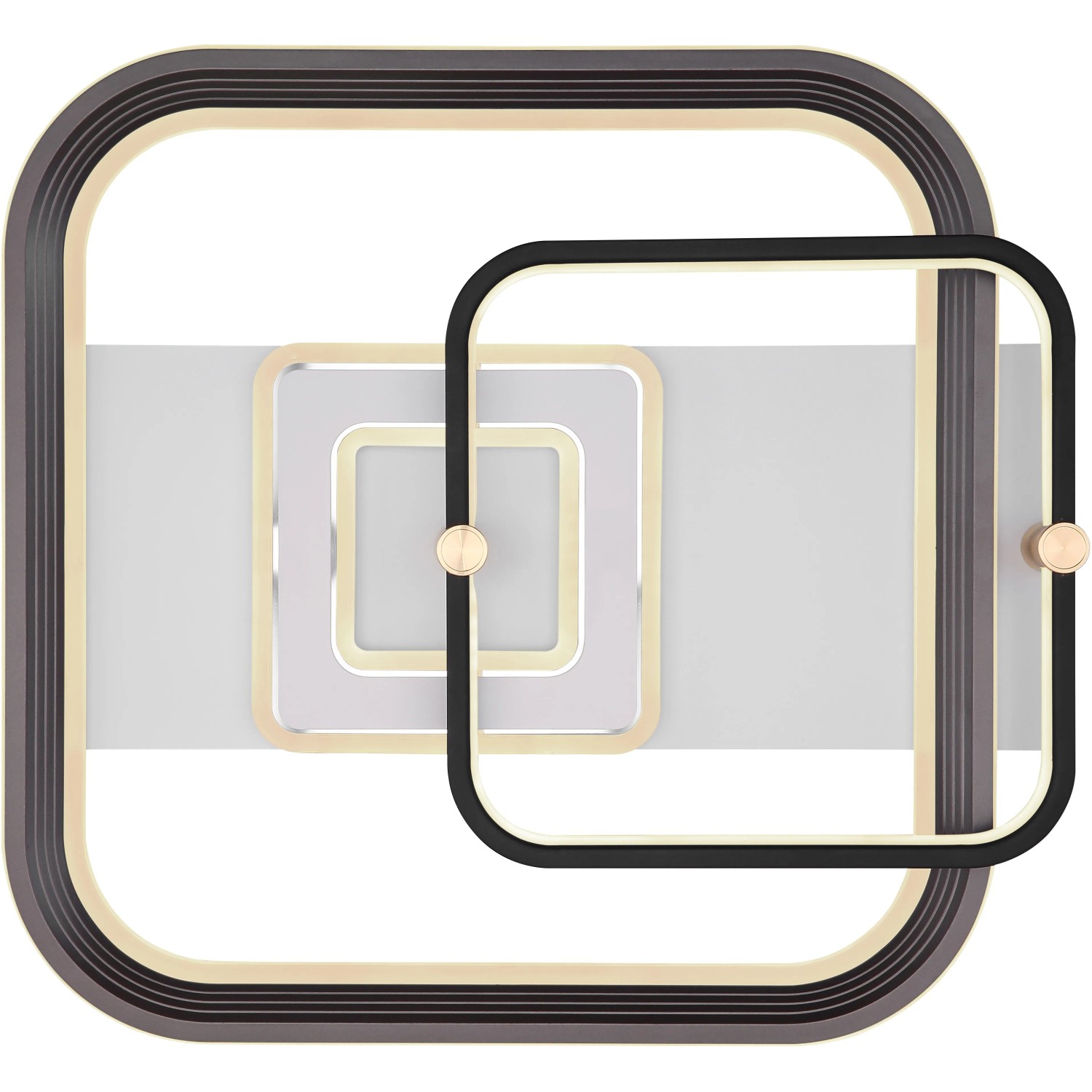 Moderne LED-Deckenleuchte Ani, weiß matt, mit Fernbedienung, 520x480x95 mm.