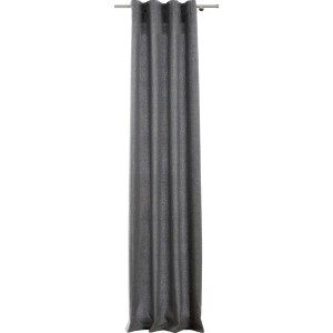 Grauer Mydeco Schlaufenschal Chalet Verdunklung 135x245 cm, blickdichter Fenstervorhang.
