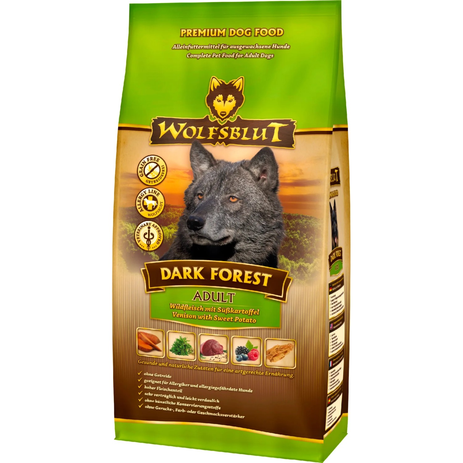 Wolfsblut Dark Forest Hondenvoer voor volwassenen, 800 g, 6 stuks