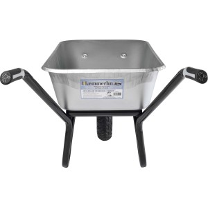 Haemmerlin Einrad-Schubkarre, 120 l, verzinkte Mulde, ideal für Bau und Garten.