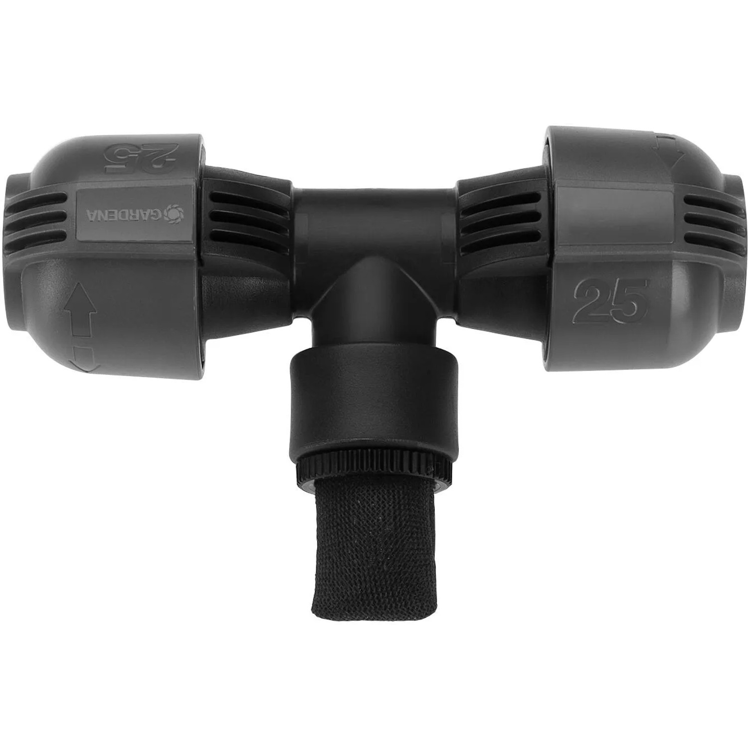 Gardena T-Stück 25 mm x 19 mm für Sprinkler-Systeme, Quick & Easy Verbindung.