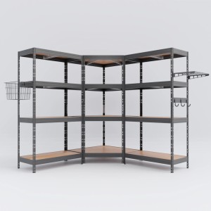 Ar Shelving Rivet Set 180x180x180x45 cm mit 4 HDF-Böden verzinkt mit Zubehör