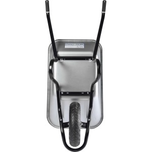 Haemmerlin Einrad-Schubkarre, 120 l, verzinkte Mulde, Luftrad. Ideal für Bau & Garten.