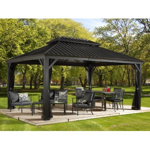 Sojag Aluminium-Pavillon Messina 12 x 16 Anthrazit 363 cm x 483 cm x 307 cm