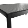 Biohort Pergola 6x3,5m in Dunkelgrau-Silber, Detailansicht der Lamellen und Rahmen. Terrassenüberdachung.