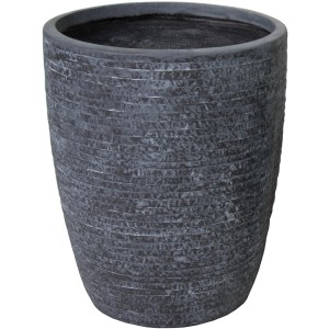 Hoher, graphitfarbener M Collections Pflanztopf Egg Pot (Ø 50 cm).