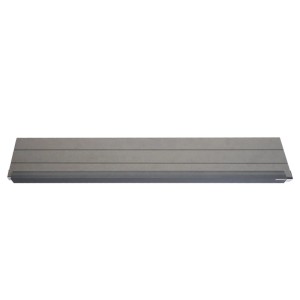 Graues MCW Abschluss-Set für WPC-Sichtschutz Savoie, 90cm Abschlussprofil.