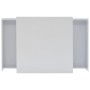 okwish Couchtisch mit LED 2 Schubladen Präsentationsbereich 70x70x41cm Weiß_10