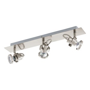 Eglo LED-Spot Tukon 3er, Nickel-matt, mit 3 LED-Leuchtmitteln, Länge 46 cm.