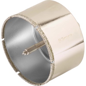 LUX Lochsäge Professional Ø 83 mm aus Stahl mit Diamant-Sägerand für Bohrmaschinen.