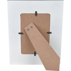 Rückseite des weißen Bilderrahmens Ancient Secrets 10x15 cm mit Aufsteller.