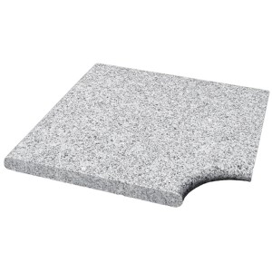 Granit Beckenrandstein, hellgrau, Teil eines Komplett-Sets für Poolumrandung.