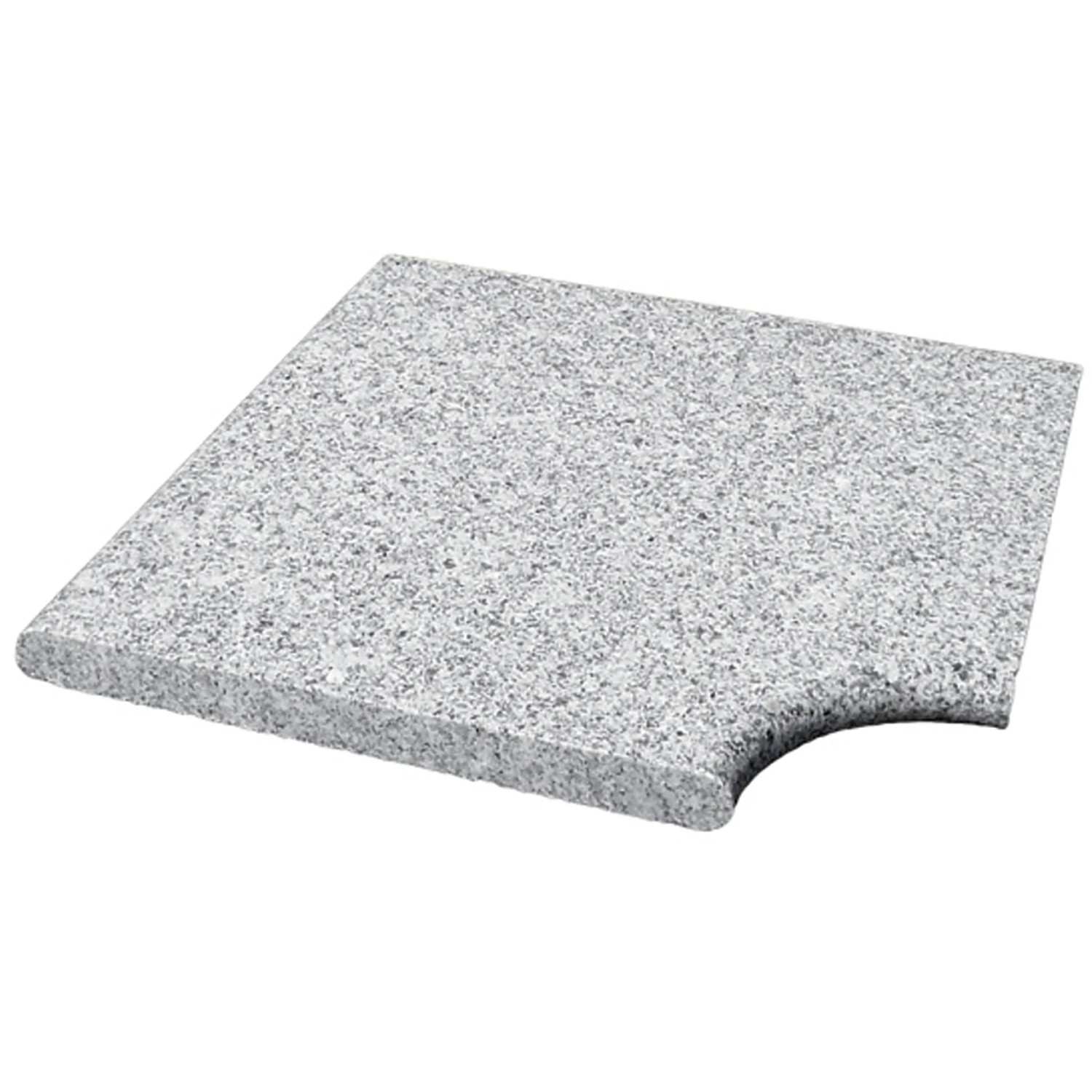 Granit Beckenrandstein, hellgrau, Teil eines Komplett-Sets für Poolumrandung.