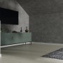Raum mit Egger Decowall Faltleiste FL003 Rovigo Beton als Wandverkleidung.