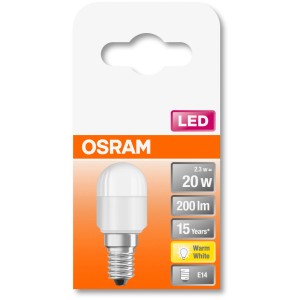 Osram LED-Lampe E14, 2,3W, Warmweiß, T-Form, matt. Energiesparende LED für stimmungsvolles Licht.