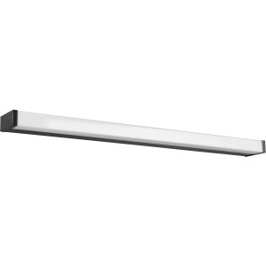 Schwarze, matte Trio LED-Wandleuchte Fabio, 80 cm, für Bad und Wohnraum, warmweißes Licht.