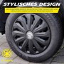 Michelin MX-FB Radzierblende, schwarz, 4er-Set für PKW. Optische Aufwertung und Schutz der Stahlfelgen.