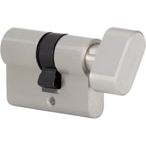 Novadoors WC Knaufzylinder Alu EV1 für Glastüren & Schiebetüren, Schlossseite.