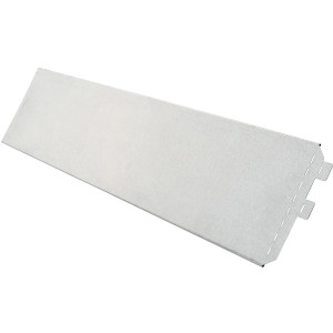 Graue Rasenkante Easy, 96x18cm, aus verzinktem Stahlblech (0,55mm) für eine klare Gartenstruktur.