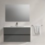 Ideal Standard Badmöbel-Set Eurovit+ mit grauem Unterschrank, Waschtisch und Spiegel.