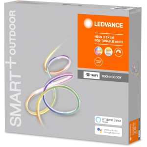 Ledvance Smart+ WiFi Neonflex 3m für Außen, RGB-Farbwechsel, Verpackung.