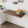 okwish Klapptisch mit MDF Wandmontage Küche Home Office 114x56x18cm Braun_2