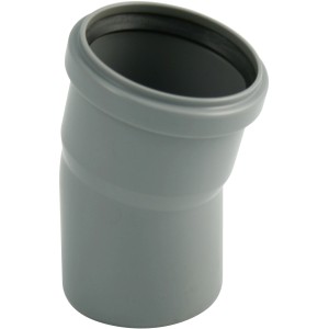 Grauer Marley HT-Bogen 15° DN 40 für Abwasserleitungen im Gebäude.