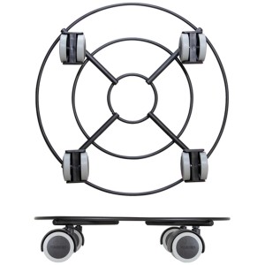 Wagner Pflanzenroller Draht GH 0944, Ø 30 cm, schwarz matt, mit Doppelrollen.