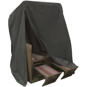 Graue Acamp Premium Schutzhülle für Strandkorb, wasserdicht und UV-beständig.