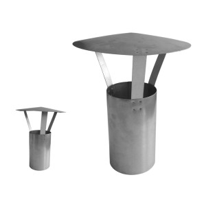 Bertrams Regendach FAL-Stahlblech Ø 120 mm Feueraluminiert