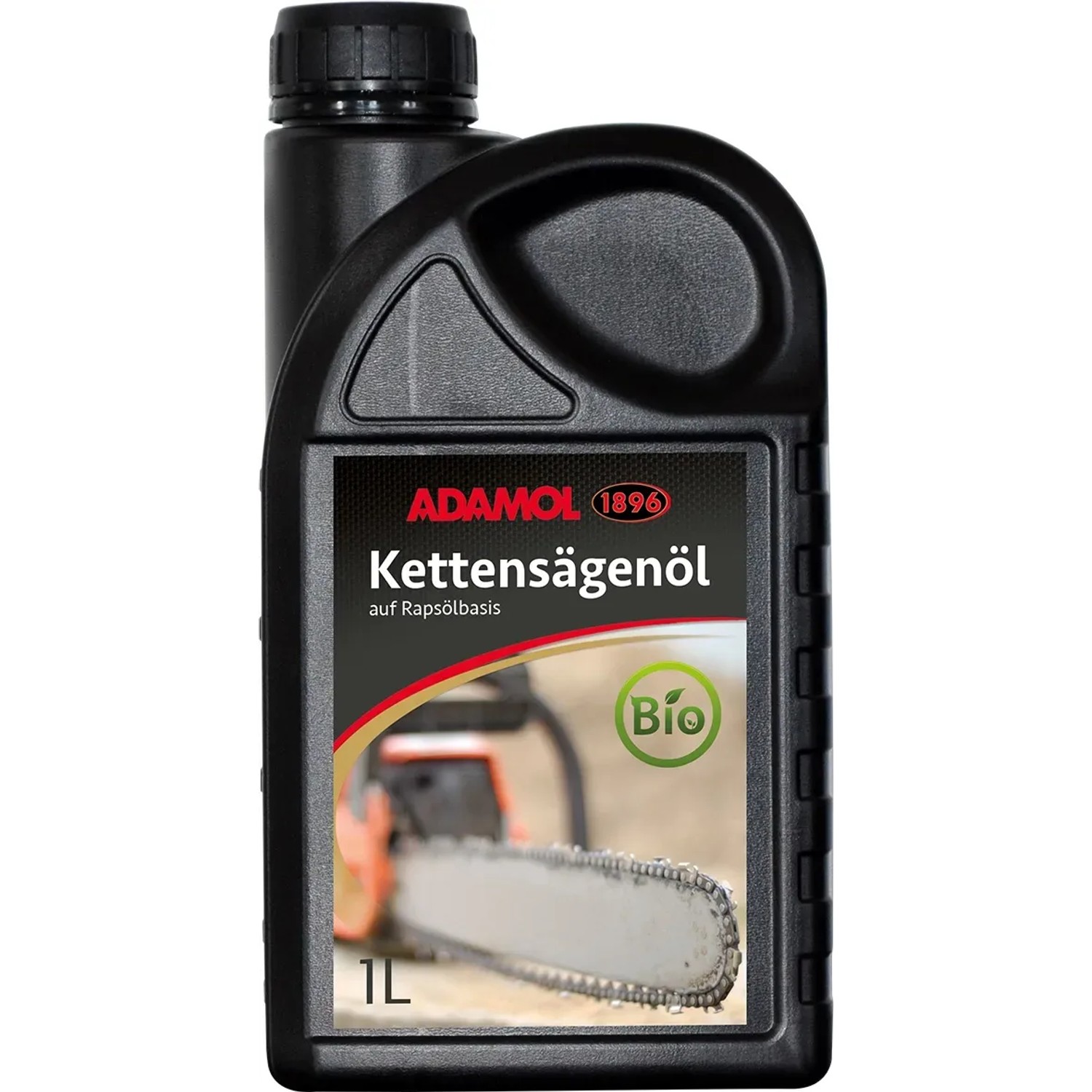 Adamol 1896 BIO-Kettensägenöl 1 l im schwarzen Kanister.