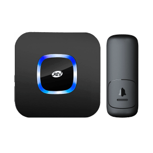 REV Ritter Funk-Gong Piezo Schwarz für Steckdose: Kabellose Türklingel mit LED-Signal.