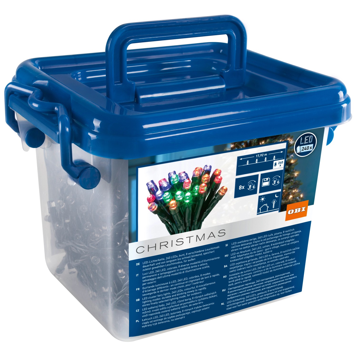 LEDLichterkette 240 LEDs Bunt in Kunststoffbox kaufen bei OBI