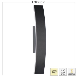 Moderne LED`s light Außenwandleuchte in Schwarz, ideal für Hauswände & Eingangsbereiche.