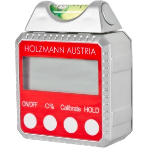 Holzmann Digitaler Winkelmesser DWM90 mit Libelle und Display.